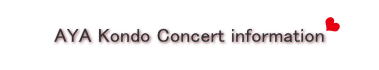 AYA Kondo Concert information
